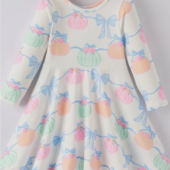 Other - Rylee Faith Designs Pastel Pumpkin Long Sleeve Dress